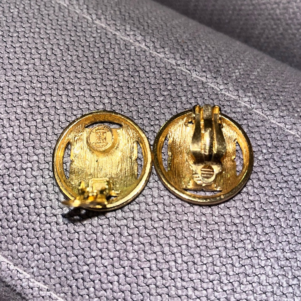 Givenchy Gold Toned Clip on Earrings - Picture 3 of 4